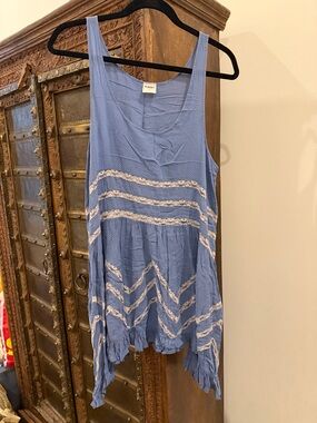 Free people voile lace trapeze slip large